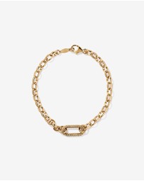 Michael Hill - Twisted Paperclip Pendant Connector in 10k Yellow Gold