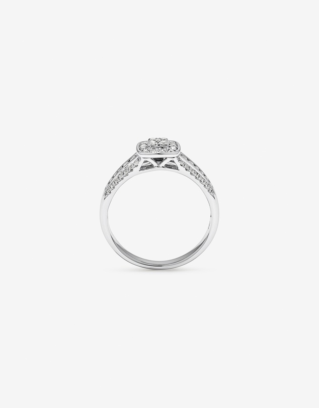 Michael Hill - 0.35 Carat TW Cushion-Shaped Diamond Cluster Ring in Sterling Silver