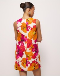 AERE - Odette Linen V Neck Shift