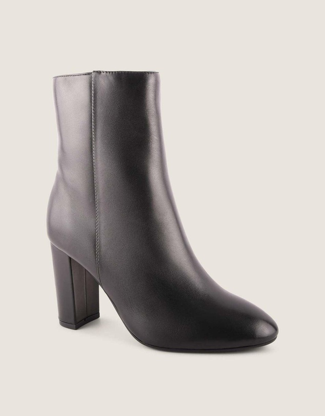 Shelly Shen - Stella Heel Ankle Boots Black Leather