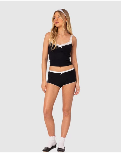 EDIKTED - Mariana Pointelle Micro Shorts