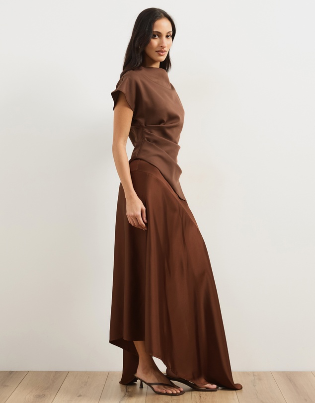 Atmos&Here - Bonnie Asymmetrical Handkerchief Midi Skirt
