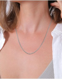 Elli Jewelry - Necklace Curb Modern Basic In 925 Sterling Silver