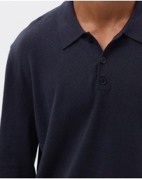 AERE - Premium Linen Blend Relaxed Knit Polo