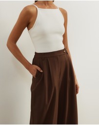 Atmos&Here - Agnes Pleated Tailored Pants