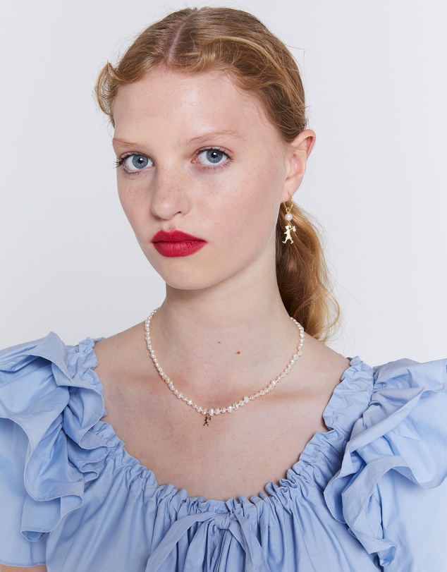 Karen Walker - Mini Girl with Pearls Necklace