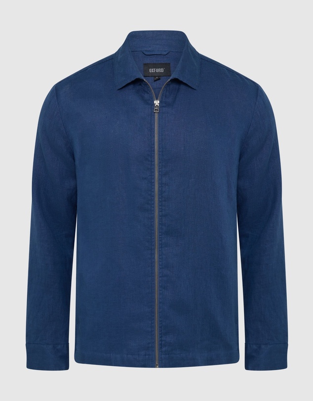 Oxford - Adem Linen Zip Bomber