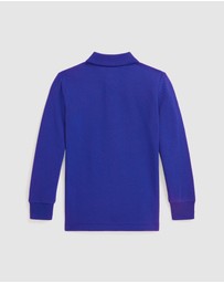 Polo Ralph Lauren - Cotton Mesh Long-Sleeve Polo Shirt - ICONIC EXCLUSIVE - Babies-Kids