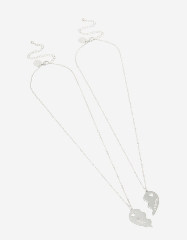 Lovisa - Waterproof Stainless Steel Best Friends Heart Necklaces 2-Pack