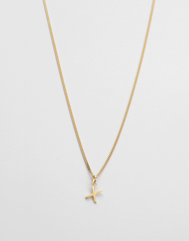 Kirstin Ash - X Outline Initial Necklace