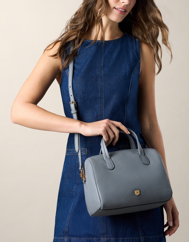 Fossil - Lainey Blue Satchel Bag