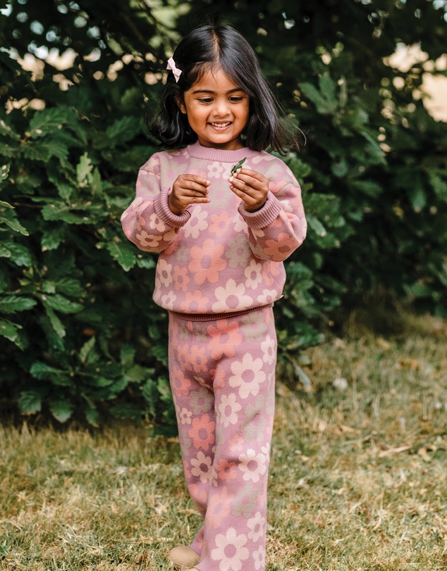 Kynd Baby - Knit Flare Pant in Bold Floral