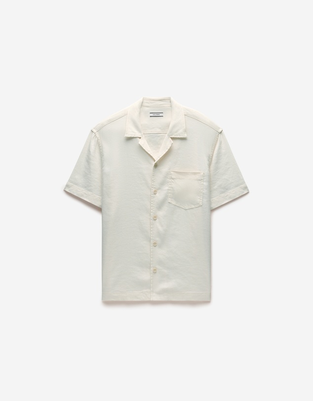 Calibre - Stretch Linen Short Sleeved Shirt Ivory