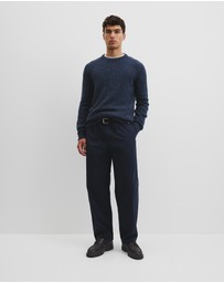 Country Road - Merino Nep Wool Blend Crew Neck Knit