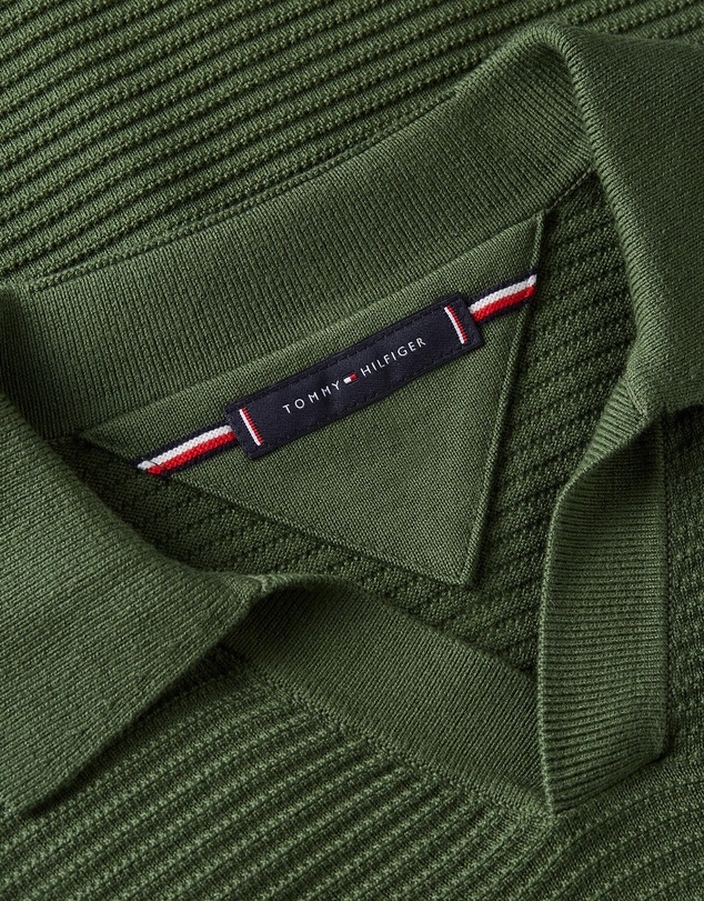 Tommy Hilfiger - Textured Knit Polo Collar Jumper