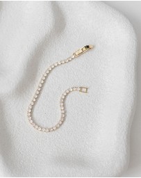 The White Collection - Abbie - Delicate Gold Tennis Bracelet