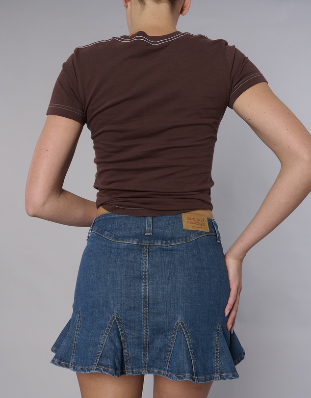 Love and Nostalgia - Paris Mini Skirt Jaded Wash