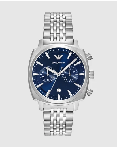 Emporio Armani - Silver Tone Chronograph Watch