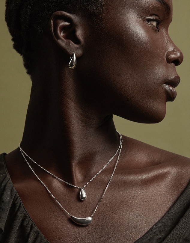 Najo - La Muse Silver Necklace (45cm+ext)