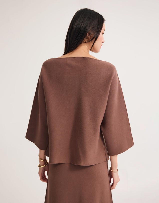 Oxford - Laura Knitted Folded Collar Top