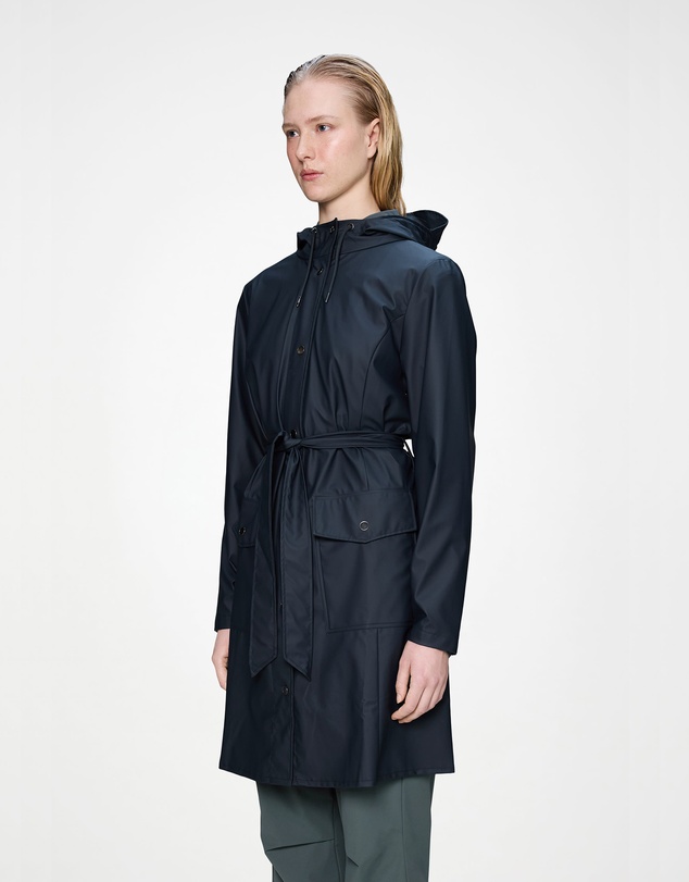 RAINS - Curve Women's Long Jacket Navy