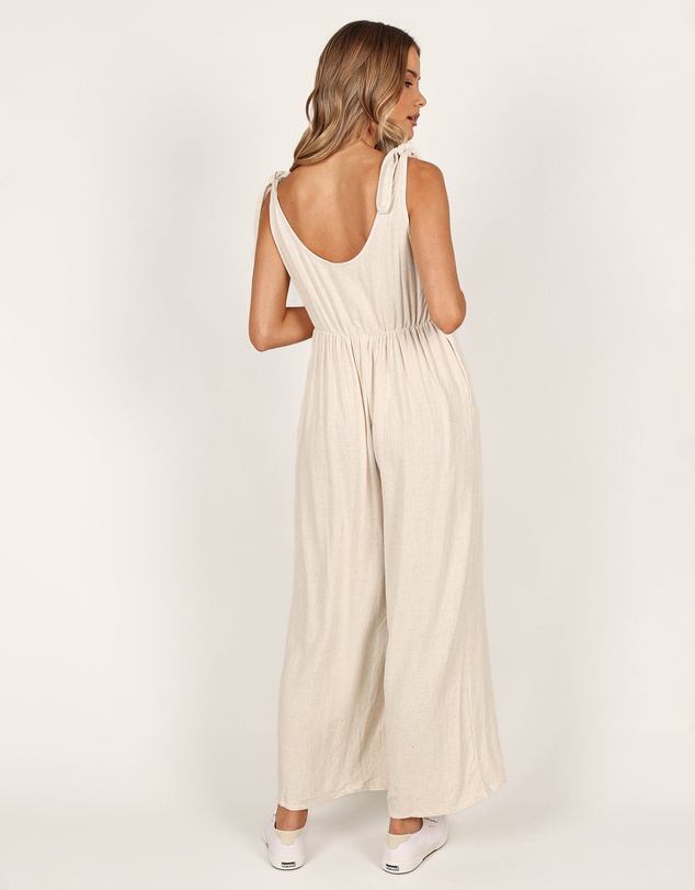 Petal & Pup - Ayla Linen Jumpsuit - Oatmeal