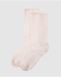Bamboozld - 3 Pack Fluffy Bamboo Lounge Bed Crew Socks