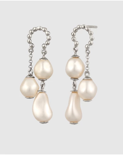 Elli Jewelry - Pearl Stud Earrings in 925 Silver