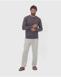 Coast Clothing - Crew Neck Cotton Jumper - Charcoal