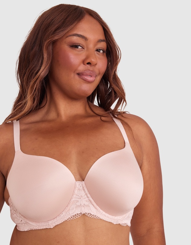 Bras N Things - Body Bliss Lace Full Cup Bra - Blush Pink