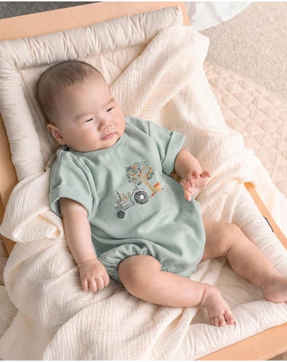 Bebe by Minihaha - Scout Organic Tractor Oversized Bodysuit - Babies