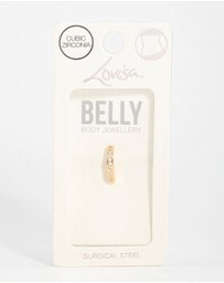 Lovisa - Gold Plated Surgical Steel Curved Belly Ring