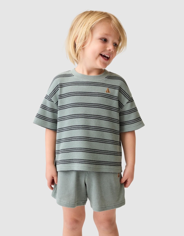 GAP - SS Boxy Waffle Tee - Babies-Kids