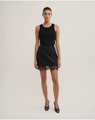 Witchery - Lace Hem Mini Skirt