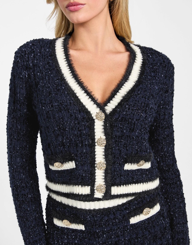 GUESS - LS Aomori Tape Yarn Cardigan
