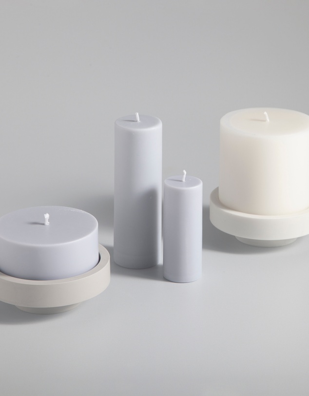 porter green - escc small pillar candle soy-blend unscented candles