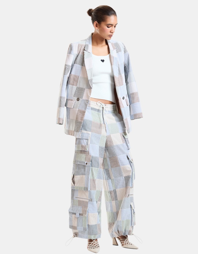 Cynthia Rowley - Seersucker Madras Blazer
