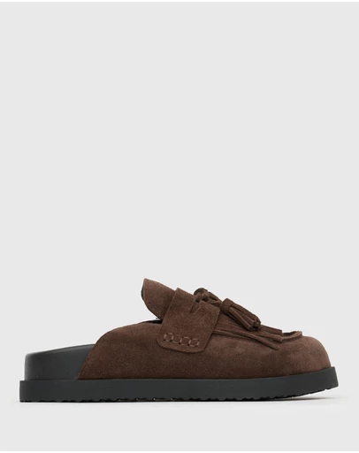 Betts - Leon Suede Leather Flat Mules