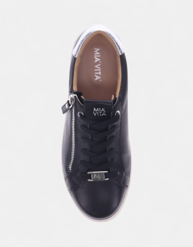Mia Vita - Luna Zip Casual Sneaker - Black