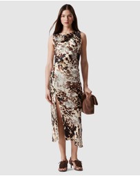 & Other Stories - Draped Satin Midi Dress