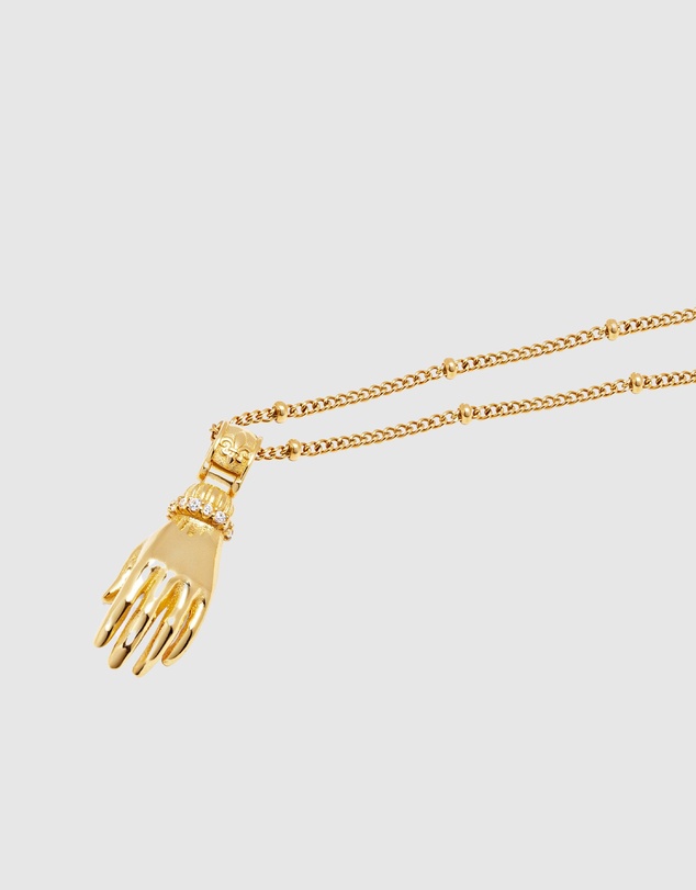 Nialaya Jewellery - Women’s Hand Pendant with a Small Turquoise Gemstone