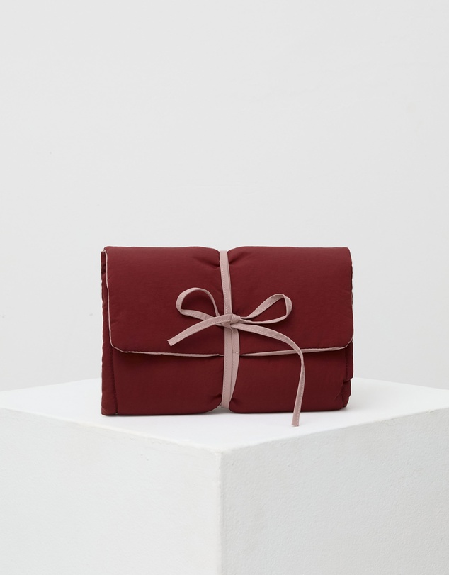 Phile - Plush Change Mat Wrap - Burgundy