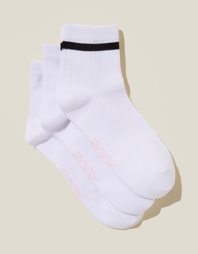 Cotton On Body Active - 3-Pack Body Mid Crew Socks