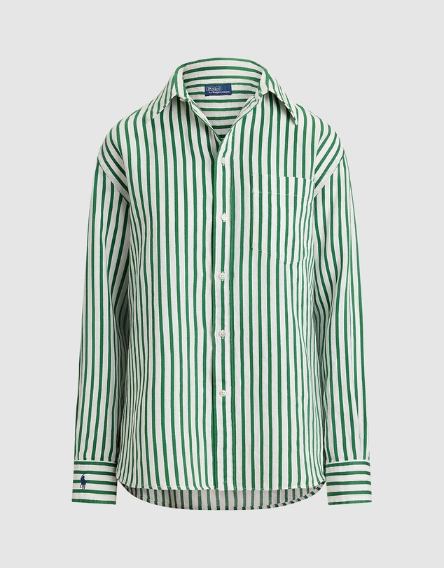 Polo Ralph Lauren - Oversize Fit Striped Linen-Cotton Shirt