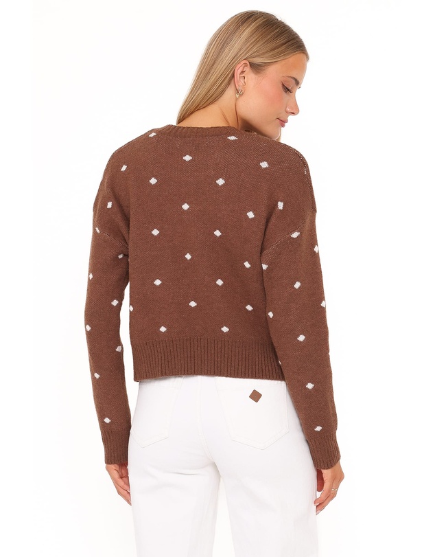 Petal & Pup - Karia Polka Dot Cardigan - Brown