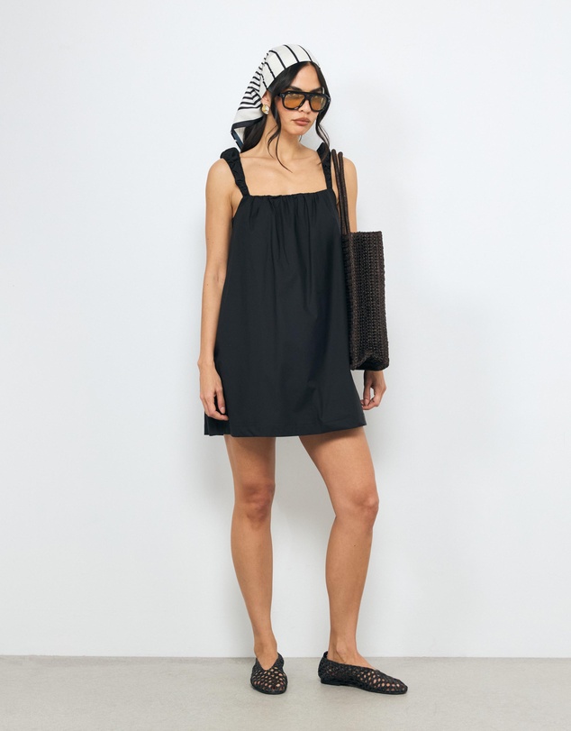 AERE - Maris Shirred Cotton Mini Dress