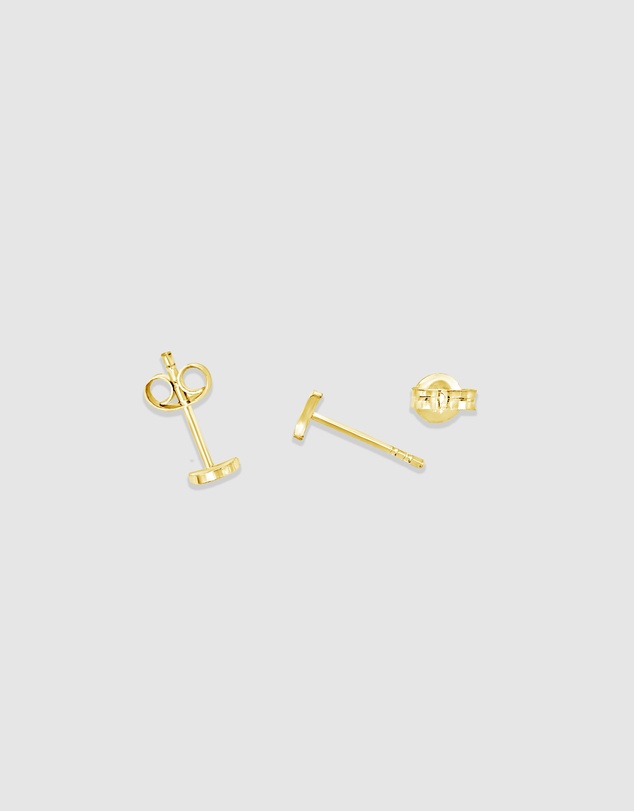 Ichu - Mini Moon Earrings Gold