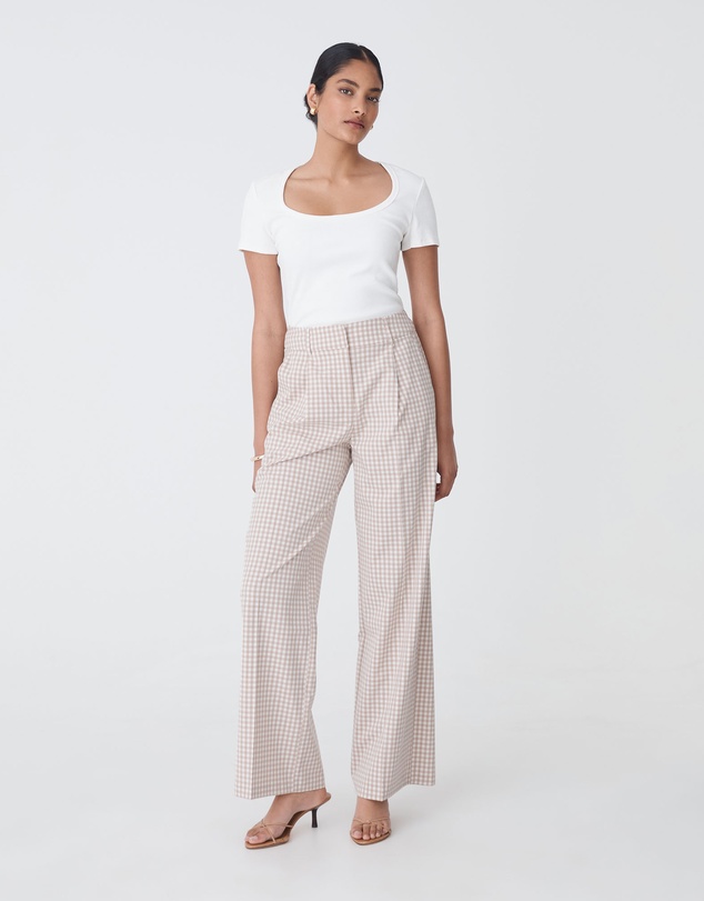 Forcast - Koora Check Wide Leg Pants