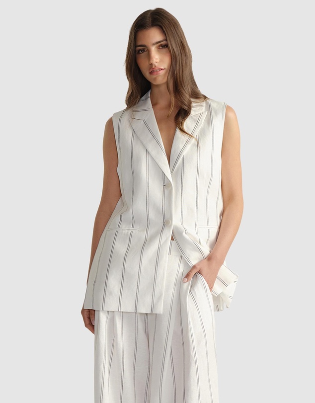 Decjuba - Paige Linen Blend Vest