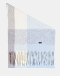 Henry Bucks - HENRY BUCKS Merino Wool Check Scarf BLUE MULTI